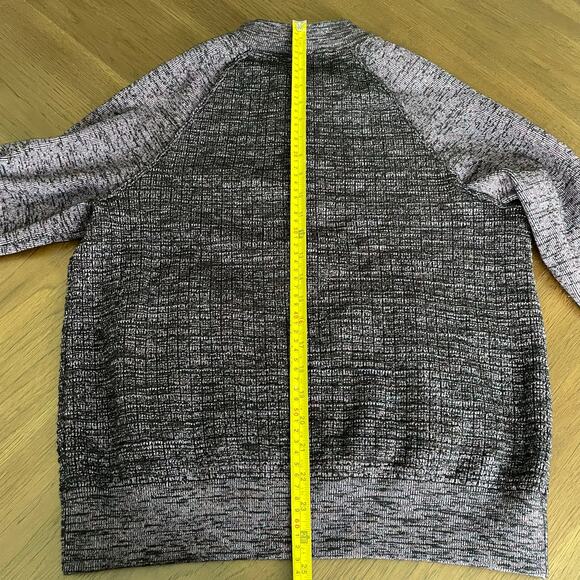 Free People Sweater Women Medium Heather Dark Purple Bomber Jacket Zip Front - Picture 16 of 16